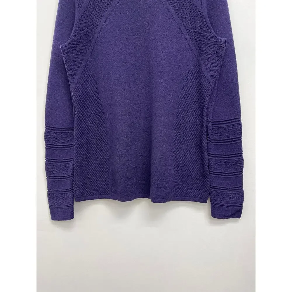 Krimson Klover Wool Blend Textured Knit Ski Outdoors Hiking Sweater HOLE Medium